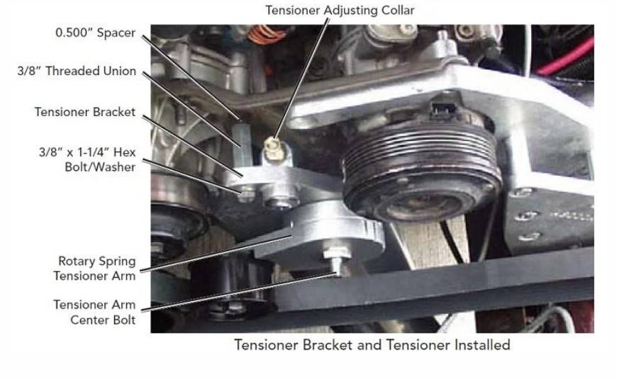 ATI/ProCharger Parts - ProCharger 1987-93 Ford Mustang 12-Rib A/C Tensioner Assembly - Image 1