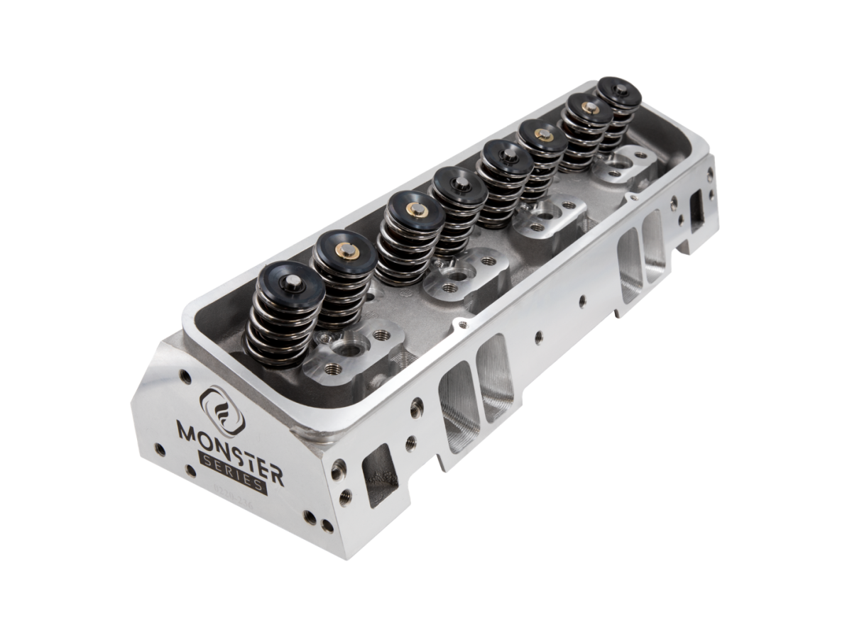 Frankenstein Engine Dynamics - Frankenstein M23 Monster 236cc SBC CNC Ported 23 Degree Angle Plug Cylinder Head, 69cc Chambers, Bare + Valves - Image 1