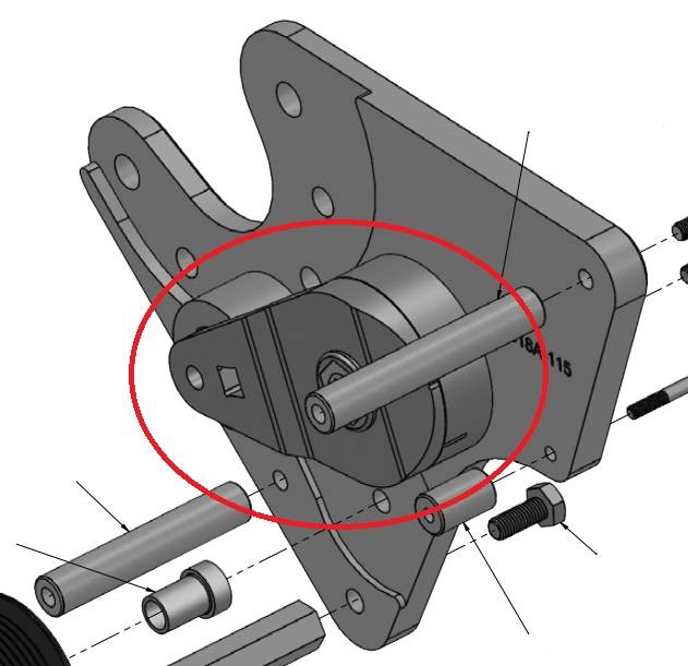 ATI/ProCharger Parts - ProCharger 2015+ Ford Mustang 8-Rib Tensioner Assembly - Image 1