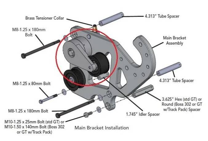 ATI/ProCharger Parts - ProCharger 2011-14 Ford Mustang 8-Rib Tensioner Assembly - Image 1