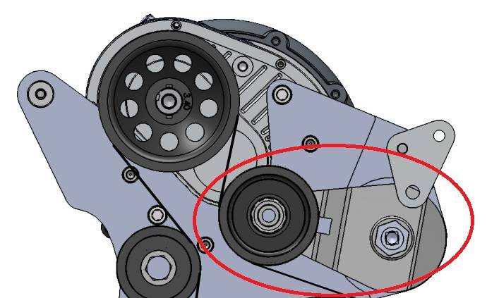 ATI/ProCharger Parts - ProCharger 2014-19 C7 Corvette 8 Rib Tensioner Assembly - Image 1