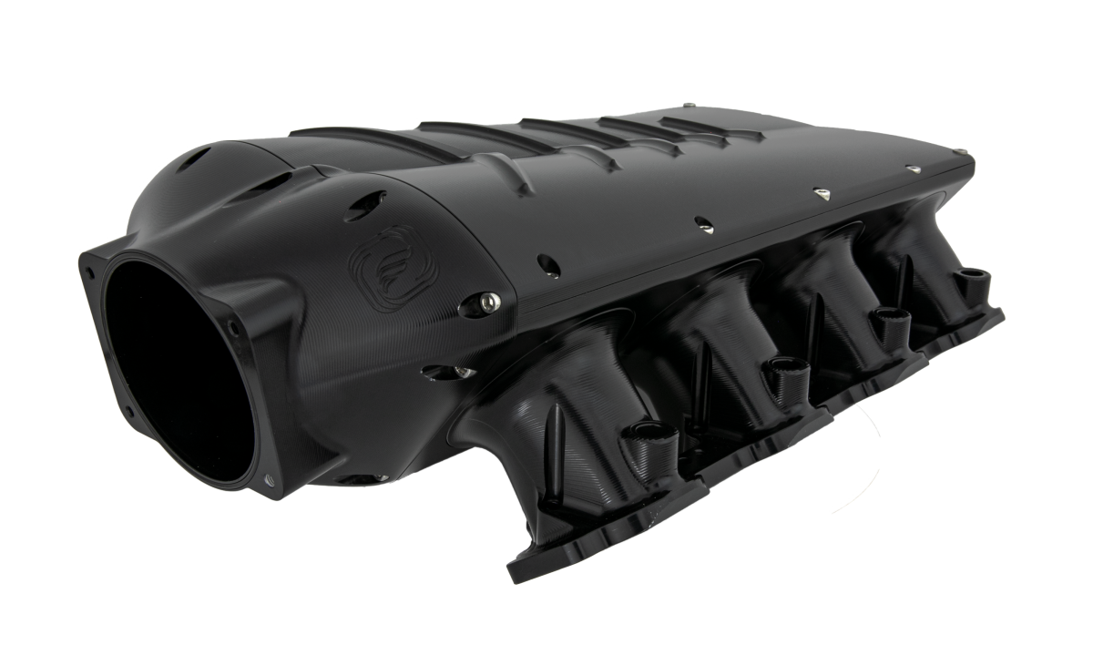 Frankenstein Engine Dynamics - Frankenstein LS1/LS2/LS6 Cathedral Port Billet LowPro Intake Manifold - Anodized Black Finish (2000HP Rated) - Image 1