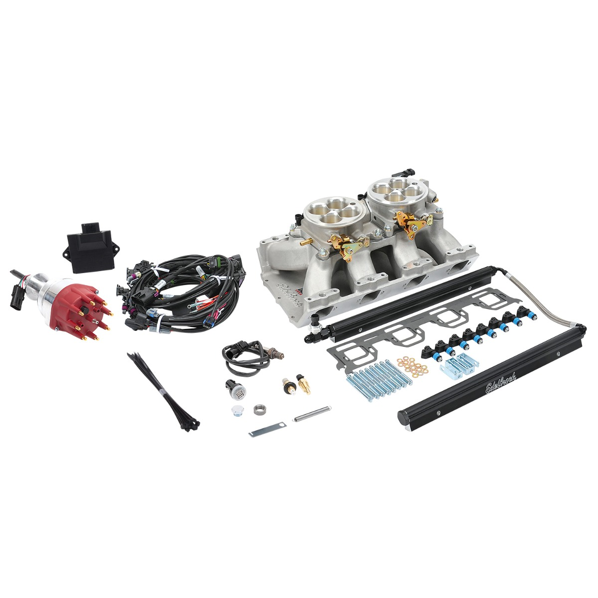 Edelbrock - Edelbrock Gen II Hemi Pro-Flo 4 EFI Single Plane Intake Manifold System w/ Dual 4150 Carbs - 825HP - Image 1