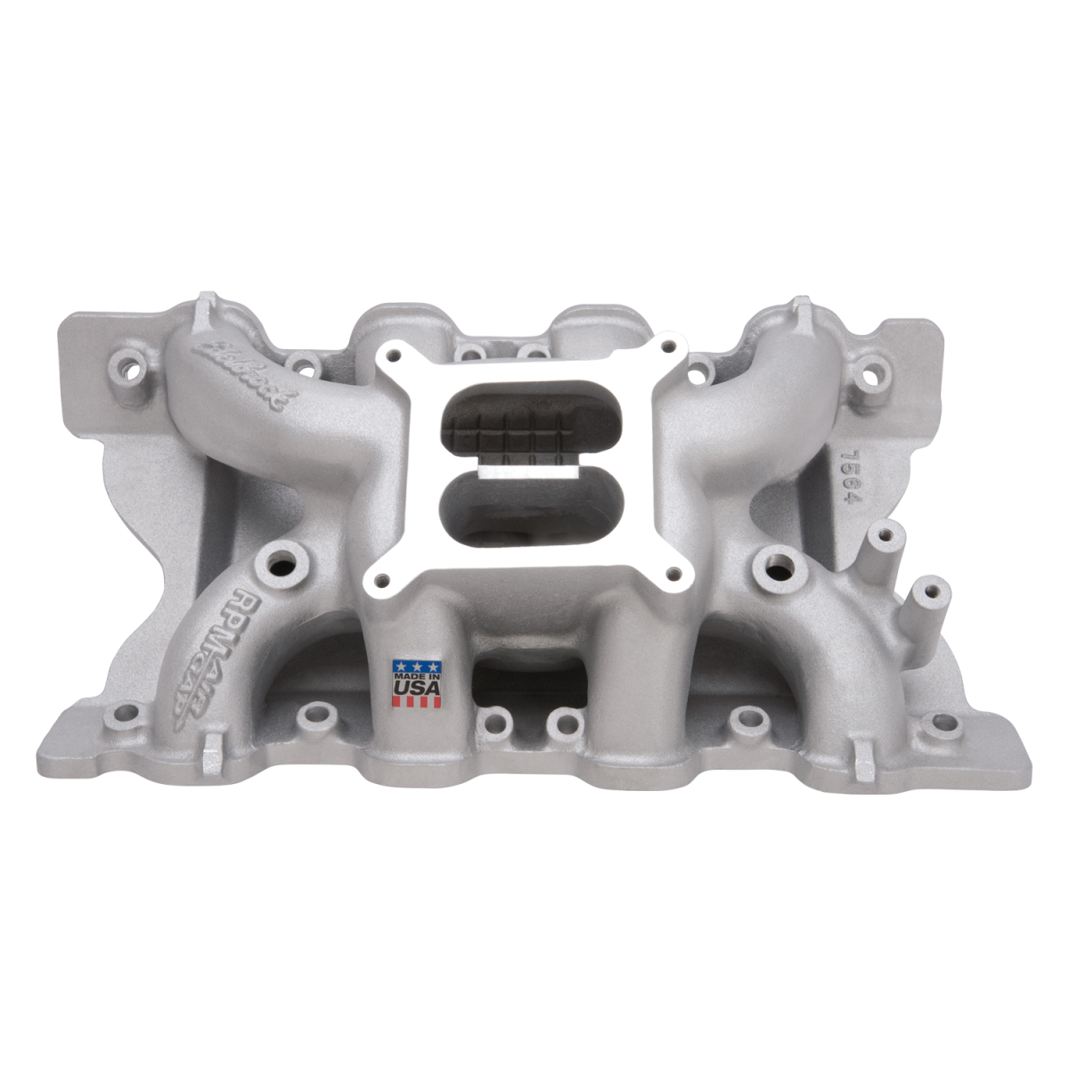 Edelbrock - Edelbrock Performer RPM Air-Gap Ford 351C Dual Plane Intake Manifold W/ 4150 Flange - Satin Finish - Image 1