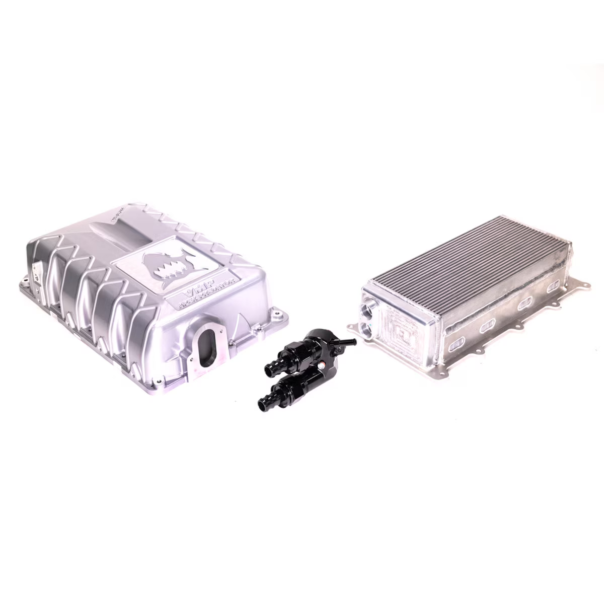 VMP Performance  - VMP Performance 20+ Ford Mustang GT500 / 23+ Ford F-150 Raptor R 5.2L Supercharger Lid w/ Street Intercooler Upgrade Kit - Silver - Image 1