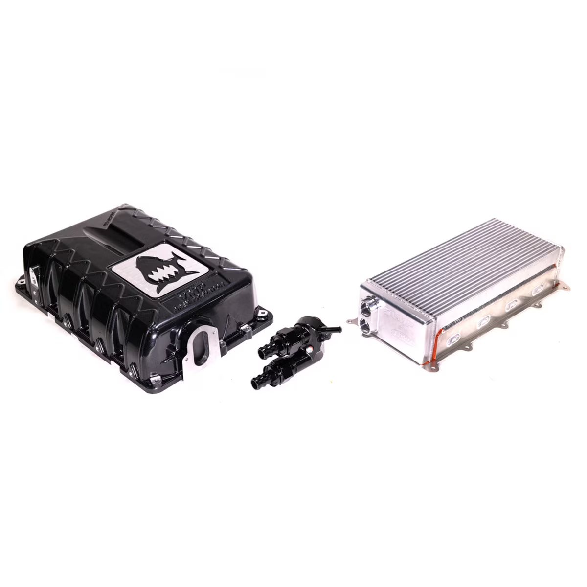 VMP Performance  - VMP Performance 20+ Ford Mustang GT500 / 23+ Ford F-150 Raptor R 5.2L Supercharger Lid w/ Race Intercooler Upgrade Kit - Black - Image 1