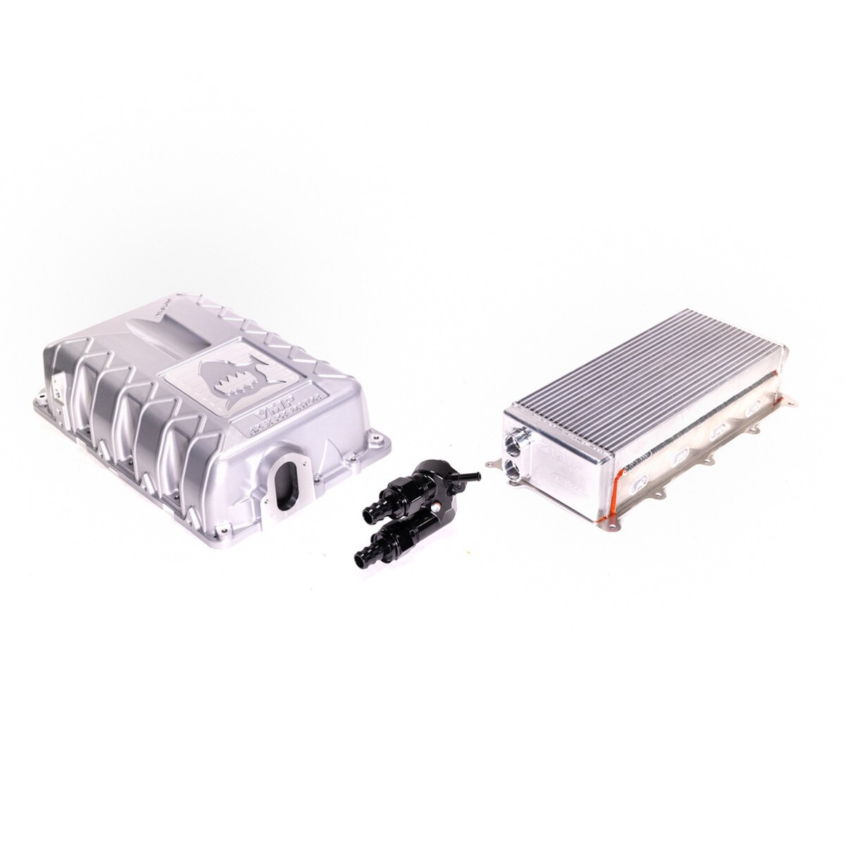 VMP Performance  - VMP Performance 20+ Ford Mustang GT500 / 23+ Ford F-150 Raptor R 5.2L Supercharger Lid w/ Race Intercooler Upgrade Kit - Silver - Image 1