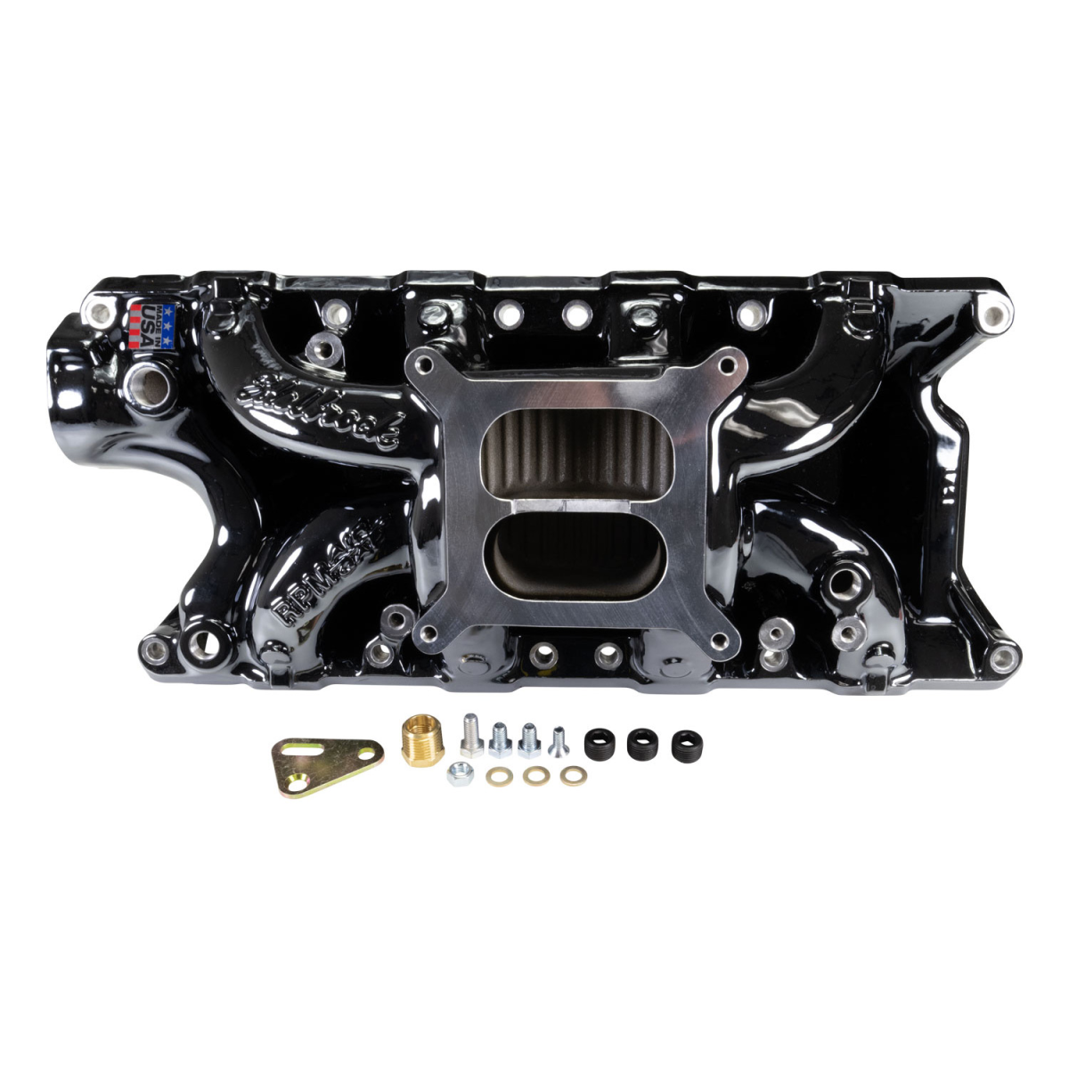 Edelbrock - Edelbrock Performer RPM Air-Gap Dual Plane Intake Manifold for SBF 302/331/347 w/ Holley 4150 Pattern - Black Plasma - Image 1