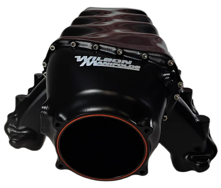 Wilson Manifold - Wilson Manifold Chevy Corvette C8 2020+ LT1/LT2 Billet High Performance Intake Manifold W/ Auxiliary Fuel Rails & Nitrous Bungs Tapped - Black Anodized - Image 1