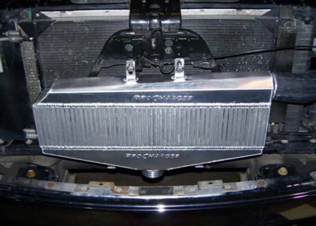 ATI/ProCharger Parts - ProCharger 2007-2013 GM Truck 3 Core Vertical Intercooler w/ Tubing and Proflow Valve - Image 1
