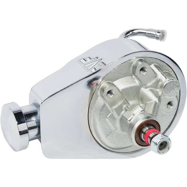 CVF Racing - CVF Saginaw P-Series Chrome Power Steering Pump - 5/8" Keyway Shaft - Image 1