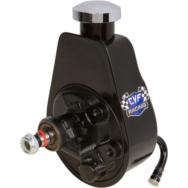 CVF Racing - CVF Saginaw P-Series Black Power Steering Pump - 5/8" Keyway Shaft - Image 1