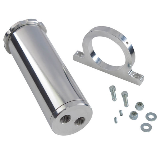 CVF Racing - CVF Billet Polished Remote Universal Power Steering Pump Reservoir and Bracket - Image 1