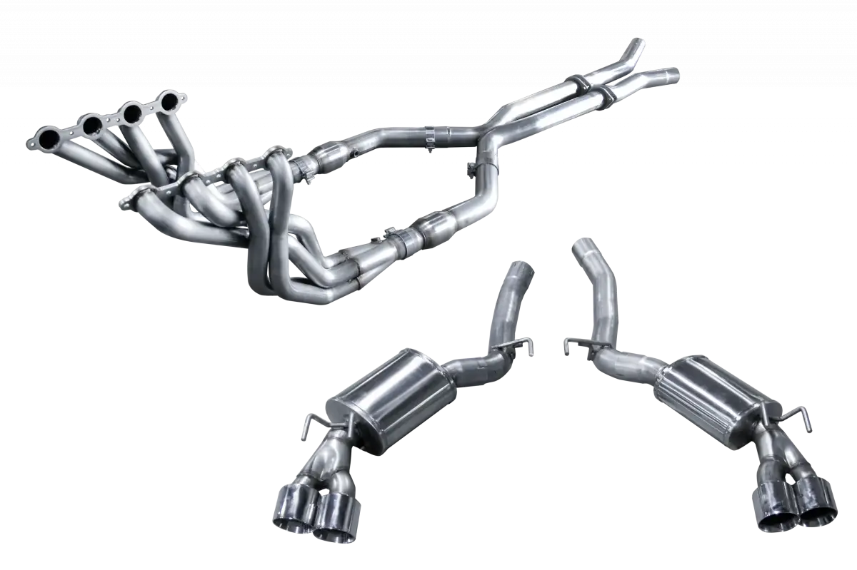 American Racing Headers - ARH Camaro ZL1/1LE 2012-2015 Long Tube Headers With Full Catted or Non-Catted X-Pipe and Quad Exit Polished Catback - Image 1
