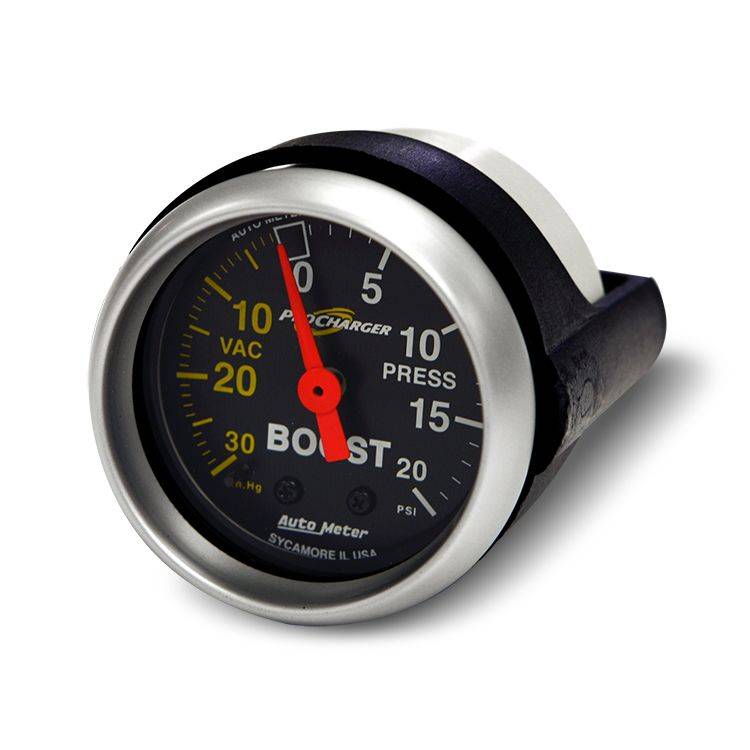 ATI/ProCharger Parts - Procharger Mechanical 20 PSI Boost Gauge - 2-1/16" Black Face - Image 1