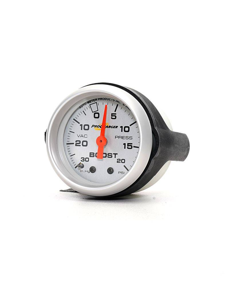 ATI/ProCharger Parts - Procharger Mechanical 20 PSI Boost Gauge - 2-1/16" Silver Face - Image 1