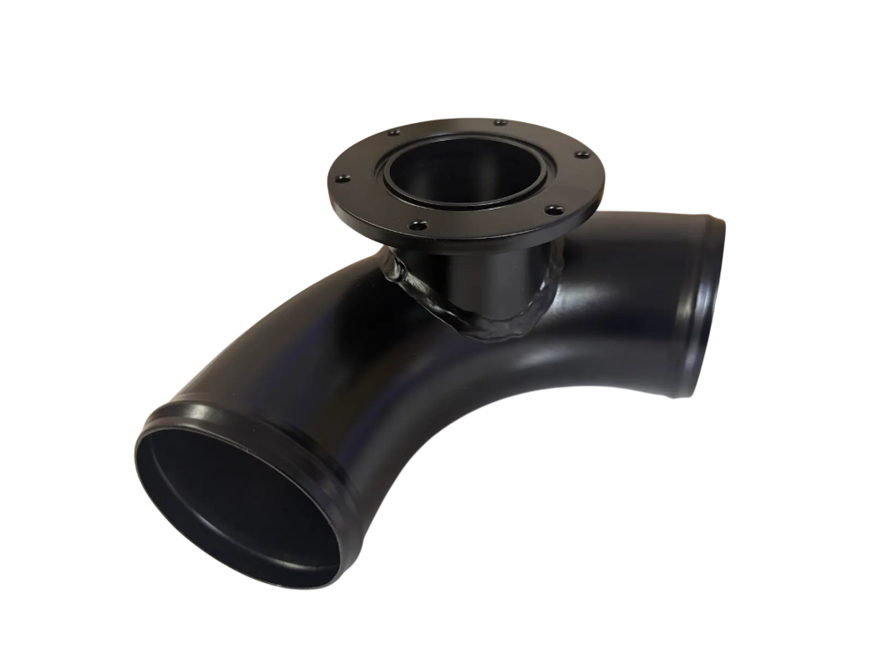 ATI/ProCharger Parts - ProCharger 3" 90 Degree Steel Air Tube W/ Race Valve Mounting Flange - Image 1