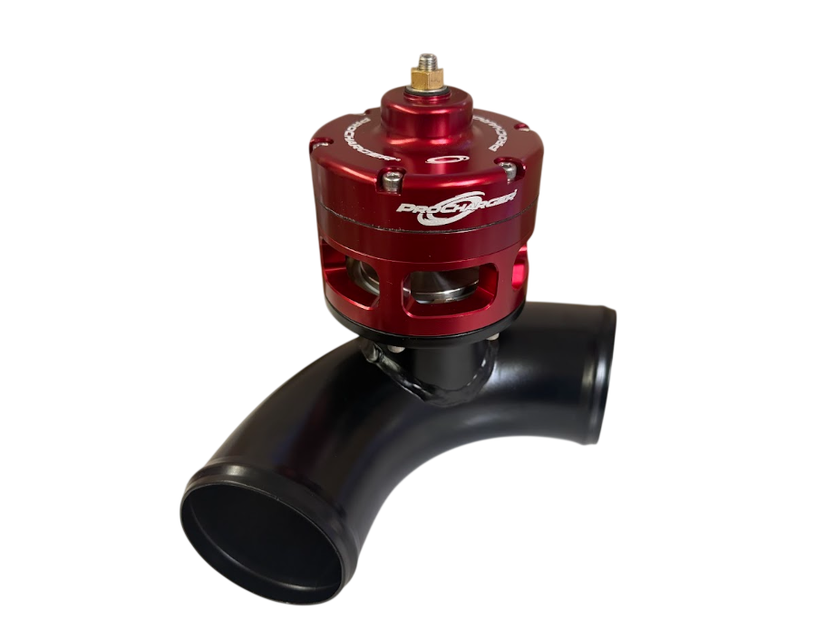 ATI/ProCharger Parts - ProCharger 3" 90 Degree Steel Air Tube W/ Red Open Race Valve - Image 1