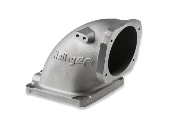 Holley - Holley 4500 Intake Manifold to LS 105mm Throttle Body Cast Intake Elbow Adapter - Satin - Image 1