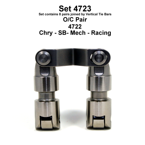 Morel Lifters - Morel 4723 Solid Roller Sportsman Lifters for Small Block Mopar LA-Block Engines - No Pushrod Oiling - Image 1