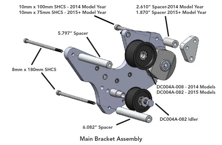 ATI/ProCharger Parts - ProCharger 2014 Chevy Corvette C7 Supercharger 10-Rib Mounting Bracket - Image 1