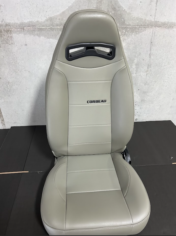 Corbeau-Blem - Blemished Corbeau Moab Grey Vinyl Reclining Driver Side Racing Seat - Single - Image 1