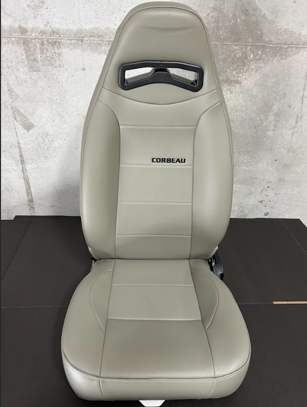 Corbeau-Blem - Blemished Corbeau Moab Grey Vinyl Reclining Driver Side Racing Seat - Single - Image 1