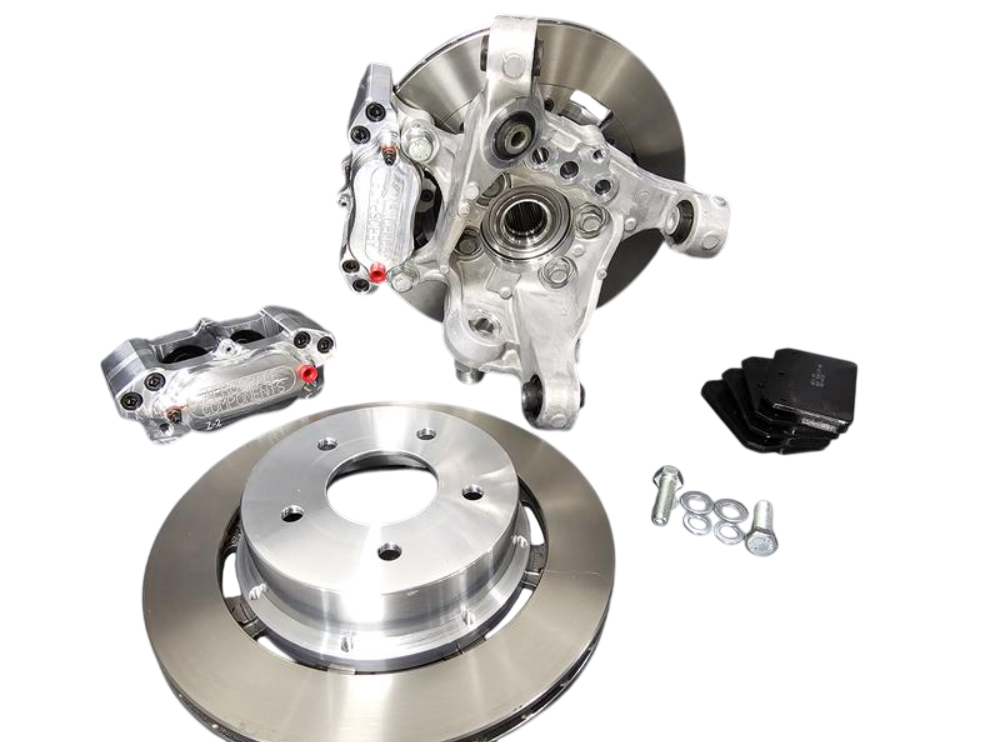 Aerospace Components - Aerospace Brakes 4 Piston Rear Direct Bolt-On Pro-Street Disc Brake Kit for 2009-2025 Nissan 370Z / Nissan Z / Infiniti Q50,Q60,Q70,G37 - Image 1