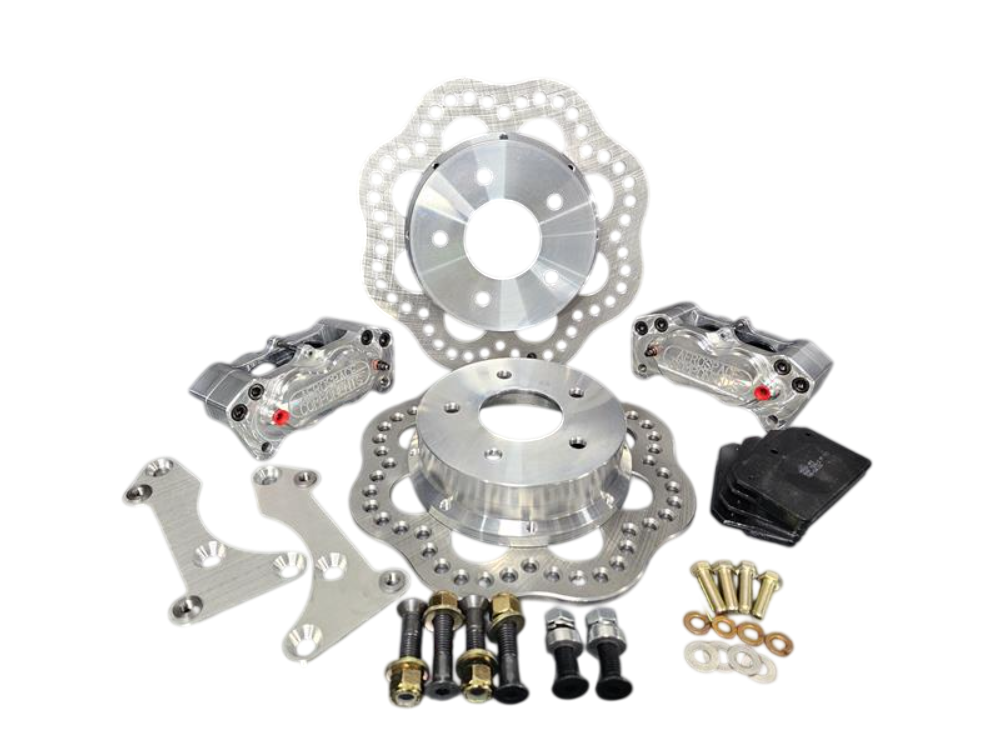 Aerospace Components - Aerospace Brakes 4 Piston Rear Direct Bolt-On Pro-Lite Drag Racing Disc Brake Kit for 2009-2025 Nissan 370Z / Nissan Z / Infiniti Q50,Q60,Q70,G37 - Image 1