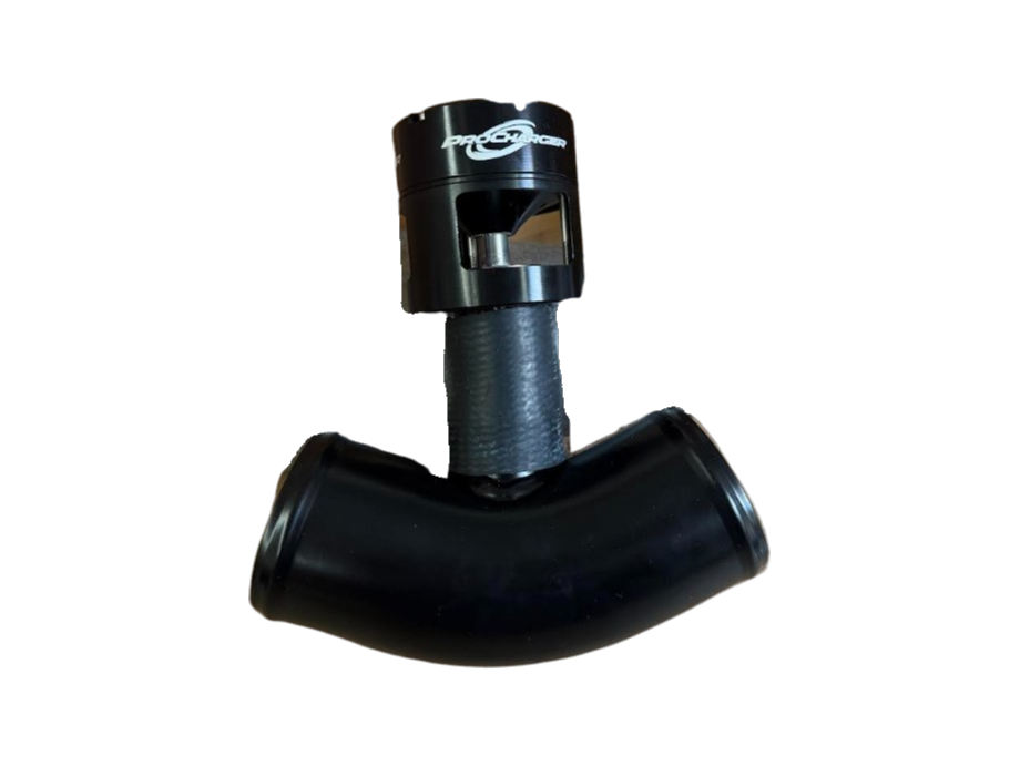 ATI/ProCharger Parts - ProCharger 3" Curved Steel Air Tube w/ Open Bullet Valve - Image 1