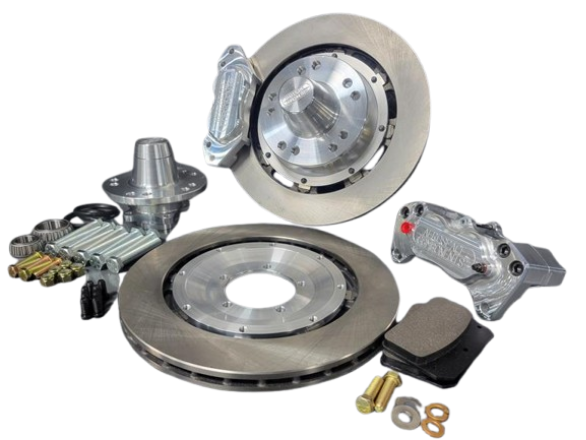 Aerospace Components - Aerospace Dodge Dakota 2WD 1987-1996 4 Piston Heavy Duty Front Pro-Street Disc Brakes Drilled and Slotted Rotors - Image 1