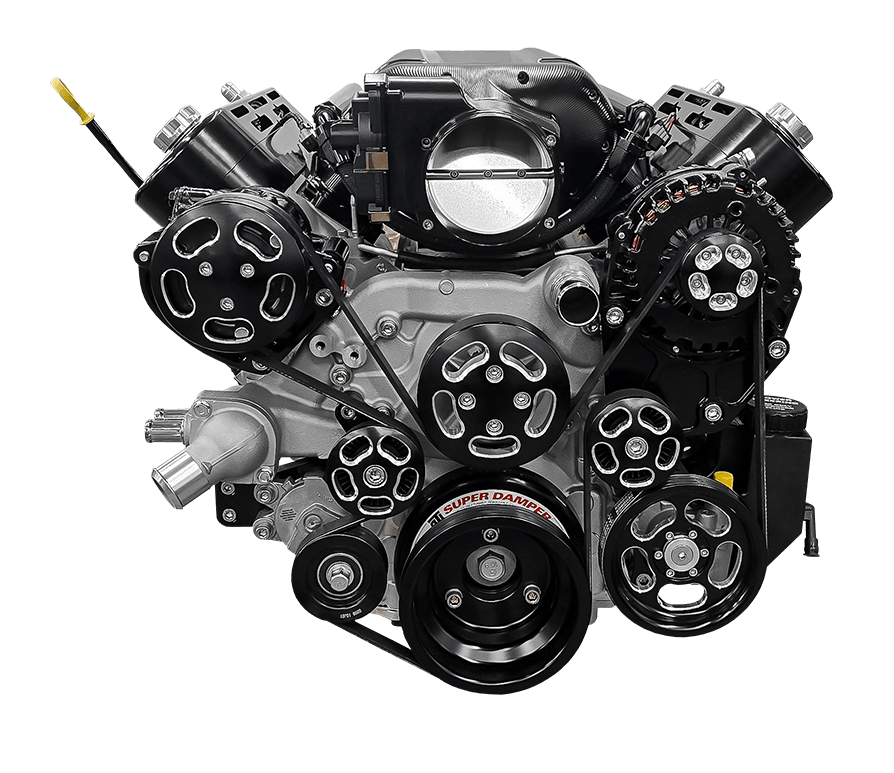 Wegner Automotive - Wegner 6 Rib Serpentine Drive System For Natural Aspirated LS Engines - Alternator, AC, PS and WP - Image 1