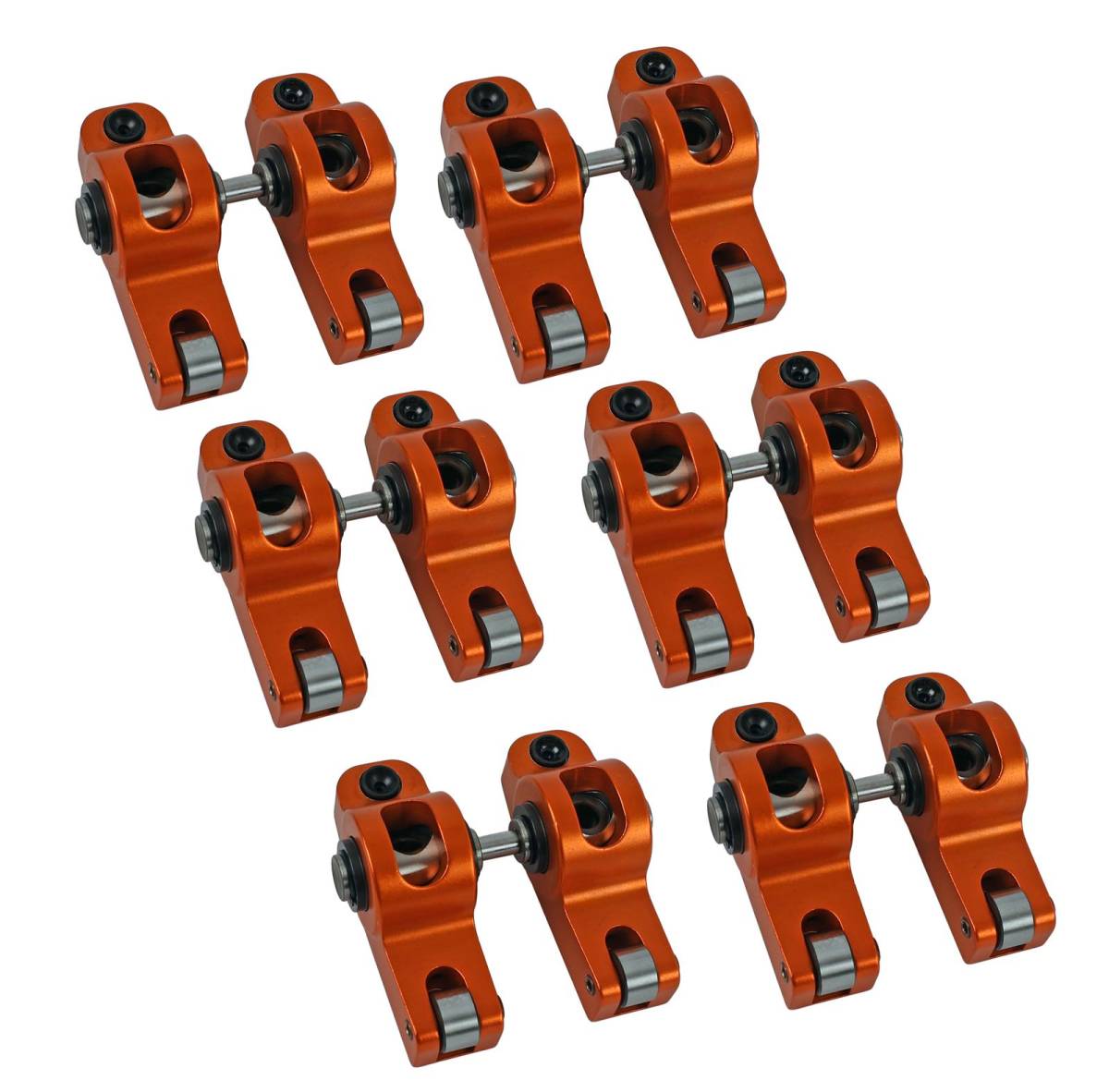 Harland Sharp - Harland Sharp AMC / Jeep I6 4.0L 5/16" Pedestal Mount Aluminum Roller Rocker Arms - 1.6 Ratio (Adjustable) - Image 1