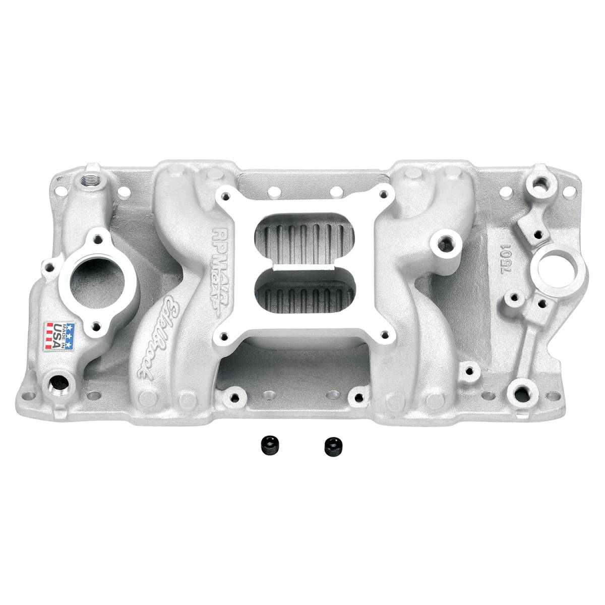 Edelbrock - Edelbrock Performer RPM Air-Gap SBC Dual Plane Aluminum Intake Manifold - Square Bore - Image 1