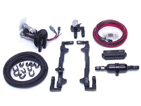 Fore Innovations - Fore Innovations 2007-2012 Ford Mustang GT500 L2 Dual Pump Return-Style Fuel System - 1200+rwhp on gas (Regulator AFTER Rails) - Image 1