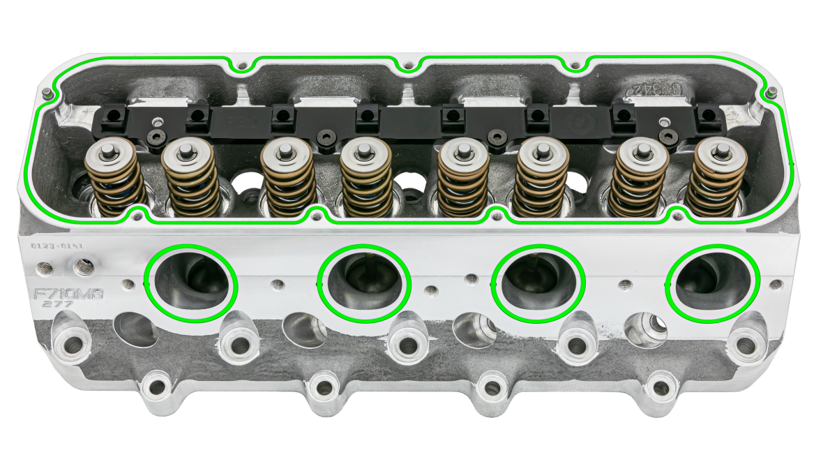 Frankenstein Engine Dynamics - Frankenstein F710 F-Series 287cc LS7 CNC Ported 10 Degree Cylinder Head, 66cc Chambers - Solid Roller (For Shaft Mount Rockers) - Image 1