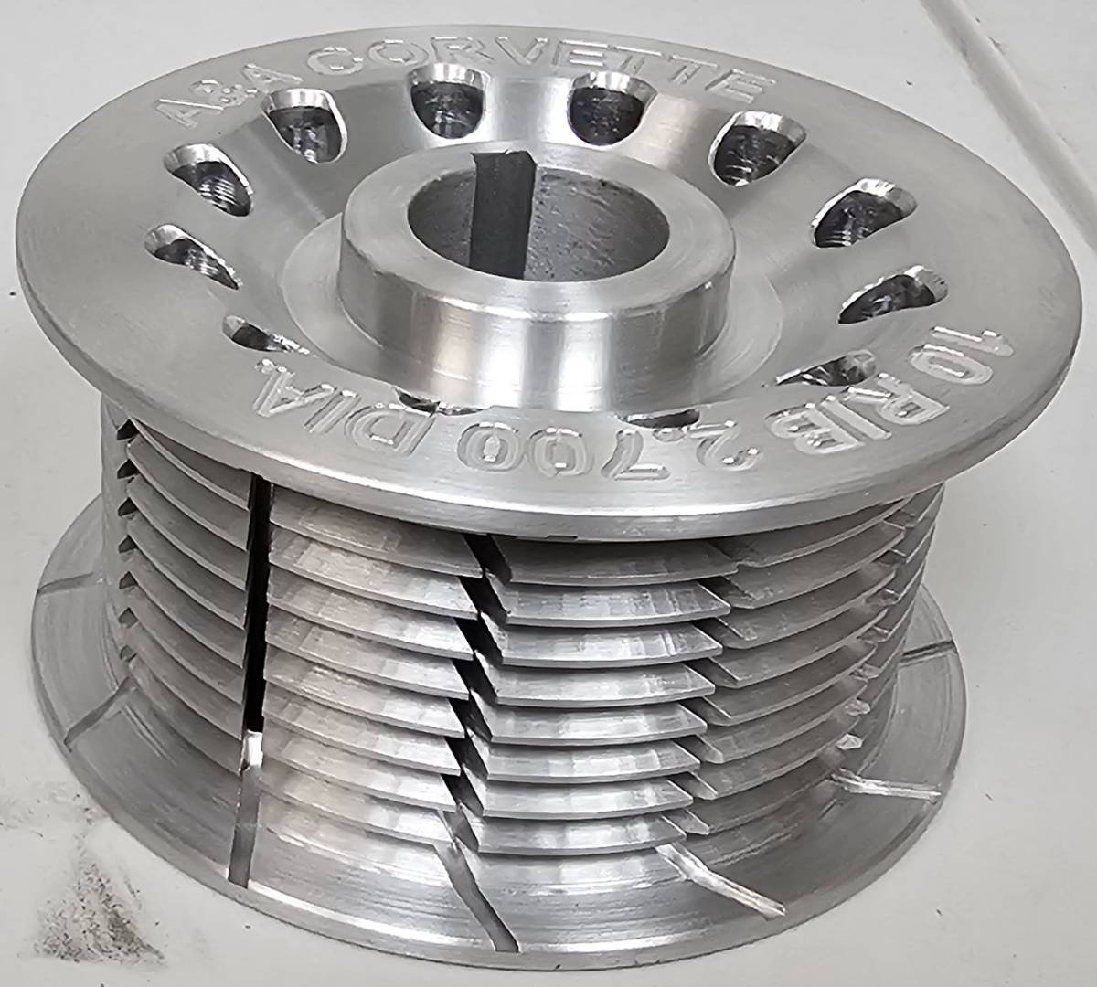 A&A Corvette - A&A Corvette 10-Rib 2.70" Supercharger Pulley - Cross Cut - Image 1