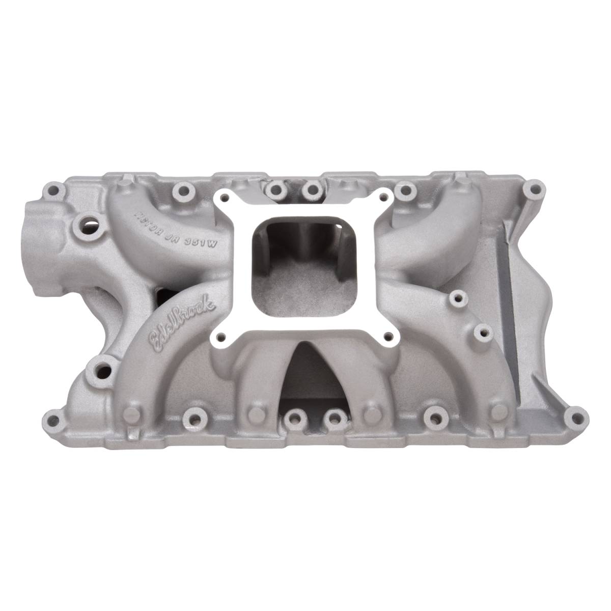 Edelbrock - Edelbrock Victor Jr. Carb 351W Single Plane Intake Manifold W/ 4150 Flange - Satin Finish (9.5" Deck) - Image 1