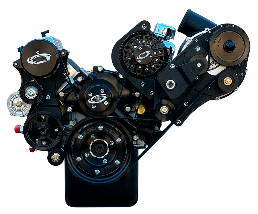 ATI/Procharger - ProCharger SBF Ford Modular 10-Rib Front End Accessory Serpentine Drive Kit With F1X Supercharger Intercooled Head Unit - Image 1