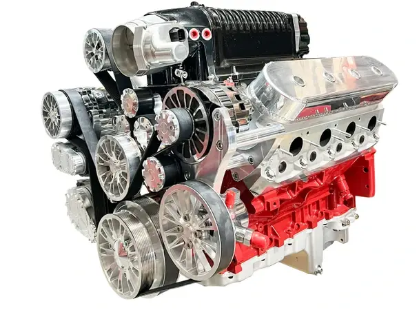 CVF Racing - CVF Reaper LS 10-Rib FEAD System For Whipple 3.0L High Mount Supercharger with Alternator, AC & Power Steering - Polished - Image 1