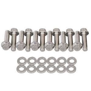 Trick Flow A460 12-Point Stainless Steel Polished Tunnel Ram Top Intake Manifold Bolt Kit