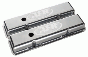 Valve Covers - AFR Valve Covers - Air Flow Research - AFR SBC Polished Aluminum Standard Valve Covers CNC Engraved
