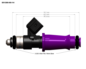 Injector Dynamics - Injector Dynamics ID1300 Fuel Injectors 2005-2007 Chevy Cobalt Super SS 2.0L 2.2L Supercharged - Image 2