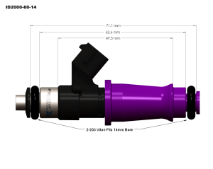 Injector Dynamics - Injector Dynamics ID2600XDS Fuel Injectors 2007+ Nissan Skyline GTR, R35, VR38DETT - 14mm for T1 Rails - Image 2