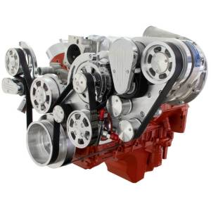 CVF Racing - CVF Wraptor Chevy LS Engine Procharger Serpentine Bracket System with Power Steering & Alternator - Polished - Image 2