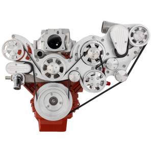 CVF Racing - CVF Wraptor Chevy LS Engine Procharger Serpentine Bracket System with Alternator AC and Power Steering - Polished - Image 2