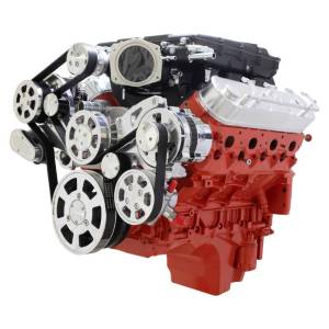 CVF Racing - CVF Wraptor Chevy LS Engine Magnuson Serpentine Bracket System with Alternator & AC - Polished - Image 3