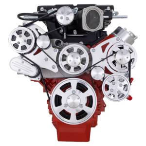 CVF Wraptor Chevy LS Engine Whipple Serpentine Bracket System with Alternator & PS - Polished