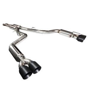 Dodge Challenger Hellcat/Scat Pack 6.2L 2015-2022 Connection-Back Exhaust With Quad Black Polished Tips 
