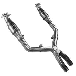 Mustang GT 4.6L 2005-2010 High Flow Green Catted X-Pipe Connection Kit 3" X 3"